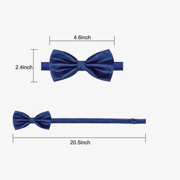 Elegant Bow Tie Bowtie Polyester Black Checkered - Picture 2 of 4